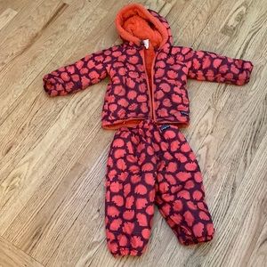 Hedgehog patagonia pants and coat. Used condition, but lots of cozy life left.